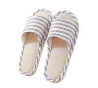 Oniphia Pantoufles Respirables Pantoufles De Lin De Coton Pantoufles à Bout Ouvert Aussures de Maison Antidérapantes Pantoufles