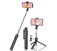ONIRIX Perche Selfie Bluetooth, 3 en 1 Selfie Stick, Trépied Selfie Bluetooth Extensible Télescopique, Monopode Réglable avec Télécommande Amovible & Support Stable pour iPhone, Galaxy, Huawei, Autre