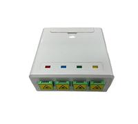 oniroview Boîte de distribution de résiliation (STOA) FTTH avec boîtier de 4 connexions + 4 adaptateurs pour SC SC-Compass, mural ou rail DIN