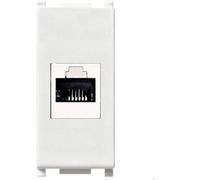 oniroview Prise RJ45 UTP cat.6A compatible Vimar Plana 14337.6 prise modulaire 8 pôles pour câbles Ethernet connexion à sertir sans outils, couleur blanc