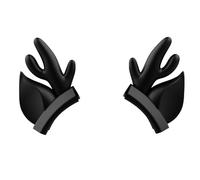 ONITOON Oreilles de cerf noir pour casque, en silicone, mignonnes oreilles de bois de cerf, adorable accessoire pour casque de jeu, ajustement universel