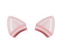 ONITOON Oreilles de chat rose pour casque, oreilles de chaton mignonnes en silicone, jolis accessoires amovibles pour casque de jeu, légers et durables
