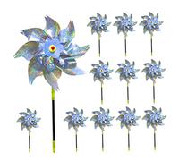 OnIUeZky 12pcs République de Pigeon à éolien d'oiseau réfléchissant dissuasif avec des enjeux de Jardin punin pinsive de Vent Scintillant pour Les Oiseaux effrayants.