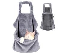 OnIUeZky 1PC Cat Sling Soft Plush Cat Tabring Carrier Cat Cat Carrier Cat porteuse avec Poche Avant et Cordon de Support de compagnies de Compagnie Mains Libres pour Chats Dormant