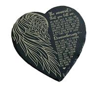 OnIUeZky 1pc Personnalize Memorial Stone Heart Stepping Stone Heart Memorial Stepping Stone Sympathie Garden Marker pour Le deuil Style3
