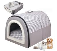 OnIUeZky 1pc pour Chien House intérieur 2 po en 1 Lits de Chat Pliables avec Coussin Amovible lit de Chien Non GLIP