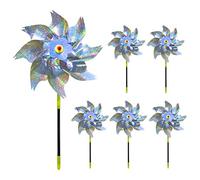 OnIUeZky 6pcs République de Pigeon à éolien d'oiseau réfléchissant dissuasif avec des enjeux de Jardin Coup Vent Scintillant Scintillant pour Les Oiseaux effrayants Animaux.