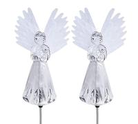 OnIUeZky Garden Solar Lights Outdoor Emperproof Solar Angel Lights avec LED à Changement de Couleur pour Pathway 2pcs.