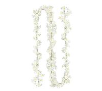 OnIUeZky Garlande de Fleur de Cerise Artificielle Suspendue Vigne de Vigne de Vigne en Soie Guirlande pour décoration de décoration intérieure 2pcs Blanc..