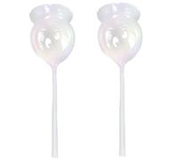 OnIUeZky Les Globes d'arrosage des Plantes 2pcs de Forme de Rose en Verre Automatique Plant Plante Waterer Mignon 10x3, 2 Pouce Balcon Jardin Auto-arrosage des Pics bonsaï en Pot, coloré.
