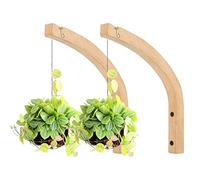OnIUeZky Panier de Cintre de Cintre en Bois Crochets Fleurs pour Les lanternes planteur suspendues 2pcs ..