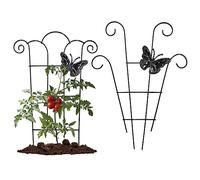 OnIUeZky Trellis pour Plantes d'escalade 2pcs 15, 75x11, 81 Pouces Courbe de Papillon SHPE Panneaux de Jardin étanche