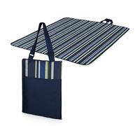 ONIVA - a Picnic Time brand Temps de Pique-Nique Vista extérieur Couverture, Navy/Lime Stripes, 16 x 11 x 3