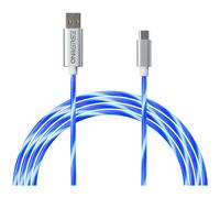 Oniverse Câble de charge LED Micro-USB - 2 mètres - Blanc (Multiplateforme)