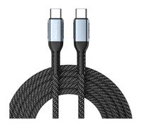 Oniverse Câble de charge rapide 100W USB-C vers USB-C - 2 mètres - Noir (Multiplateforme)