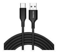 Oniverse Câble de charge tressé USB-A vers USB-C - 3 mètres - Noir (Multiplateforme)