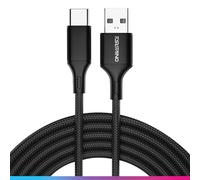 Oniverse Cable USB C, câble de charge tressé Type A vers Type C, Compatible avec PS5 Pro Slim Xbox series X|S Switch PC MAC Android Iphone 15, 3 mètres, charge rapide 2.4 A - Noir