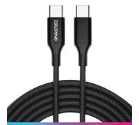Oniverse Cable USB C, câble de charge tressé Type C vers Type C, Compatible avec PS5 Pro Slim Xbox series X|S Switch PC MAC Android Iphone 15, 3 mètres, charge rapide 2.4 A - Noir