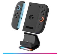 Oniverse Chargeur Manette pour Switch 2 - Station de Charge 2 Joy-Cons Compatible avec Nintendo Switch 2, Alimentation USB-C, Port USB-A pour Manette supplémentaire, 8 Modes d’Éclairage - Fusion Dock