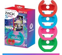 Oniverse Jeu Nickelodeon Kart Racers 2: Grand Prix (Code téléchargement) + Pack de 4 volants Joy Con pour Nintendo Switch et Switch OLED