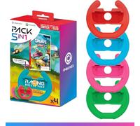 Volants de course - ONIVERSE - Pack de 4 - Compatible Nintendo Switch - Jeu Schtroumpf Kart inclus - Ergonomiques