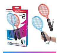 Oniverse Lot de 2 raquettes de tennis pour Nintendo Switch 2/Switch/OLED - Jeux de sport compatible avec Mario Tennis Fever, Switch Sports, Accessoires pour Joy-Con et sangles réglables - Orange/Bleu