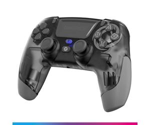 Oniverse Manette PS4 PS3 PC ANDROID iOS, sans fil, Sortie Casque Stéréo, Vibrations réglables, Pavé tactile, boutons macro, mode Turbo, Wake up, Gyroscope 6 axes, Revolt (Mercure Grey/Gris)