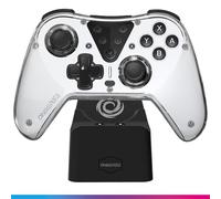 Oniverse Manette sans fil compatible Switch OLED Lite PC ANDROID iOS, Dock de charge, Vibrations réglables, boutons macro, mode Turbo, Wake up, Gyroscope 6 axes, Astralite (Eridani White/Blanche)
