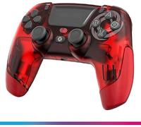 Oniverse Manette sans fil pour PS4 PS3 PC ANDROID iOS, Sortie Casque, Joystick Hall Effect, Batterie Rechargeable 1000mAh, boutons macro, mode Turbo, Wake up, Gyroscope 6 axes, Revolt Mars Red