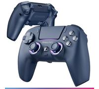 Oniverse Manette sans fil pour PS5/PC/Steam Deck - Starion - Joystick et gâchette Hall Effect, Palettes macro programmables, Gâchettes L4/R4, Pavé tactile, Anti-Drift, Bluetooth/USB-C (Bleu)