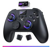 Oniverse Manette sans fil pour Switch 2/Switch/OLED/Lite/PC/Mobile, Écran intégré, Joysticks et gâchettes Hall Effect, 11h, Tactile switch D-pad, Boutons macro arrière mécaniques - Aura (Void Black)