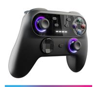Oniverse Manette sans fil pour Switch/Switch 2/Lite/OLED/PC/Mobile, Joysticks Hall Effect, Gyroscope, boutons macro, Mode Turbo et Vibrations réglables, LED, Autonomie 6h - Walli (Piano Black/Noir)