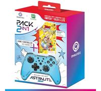 Oniverse Pack 2 en 1 Manette Switch + Jeu Asterix & Obelix BLT (Code téléchargement), manette sans fil Switch OLED Lite, Vibrations réglables, mode Turbo, Astralite (Rigel Blue/Bleu)