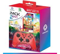 Oniverse Pack 2 en 1 Manette Switch + Jeu Marsupilami (Code téléchargement), manette sans fil Switch OLED Lite, Vibrations réglables, mode Turbo, Gyroscope 6 axes, Astralite (Mira Red/Rouge)