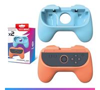Oniverse Pack de poignées compatible avec Nintendo Switch 2 - Kit de 2 grips confort pour Joy Con, Accessoires Switch 2, poignées ergonomiques, Orange et Bleu