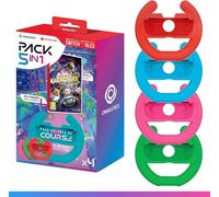 Oniverse Jeu Nickelodeon Kart Racers 2: Grand Prix (Code téléchargement) + Pack de 4 volants Joy Con pour Nintendo Switch et Switch OLED