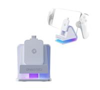 Oniverse Station de Charge Rapide pour PS Portal - Quantar - Chargeur sans Fil, Connecteur USB-C Amovible, Port USB-A additionnel pour Manette, 8 Modes d'éclairage LED, Support antidérapant