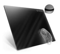Oniverse Tapis de souris en verre Glasspad S Obsidian – Surface micro-engravée, antidérapant – Noir