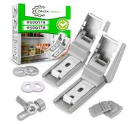 ONIX TECH 2 Pièces Charniere Poignée de Porte per il Frigo avec le Code Original 9590178 9590124 pour Liebherr - Kit Inclut 2 Charnières 2 vis 2 Rondelles 2 Bouchons - Garantie de 5 Ans