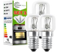ONIX TECH 3 Pièces Ampoule E14 pour Four 230/240V 25W 300°С avec le Code Original 00032196 032196 82461076 pour Bosch pour Smeg