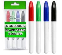 ONIX TECH Kit Comprend 4 Marqueur Permanent de Différentes Couleurs - Noir Bleu Vert Rouge - Marqueurs Permanents Ecrivent Efficacement Sur le Bois L'acier le Béton et D'autres Matériaux Durs