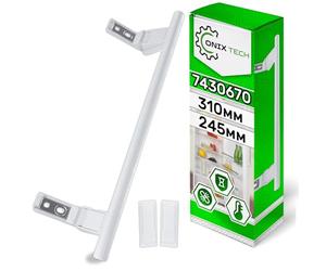 ONIX TECH Poignée Réfrigérateur et Congélateur 310 x 113 x 25 mm avec le Code Original 7432602 7430670 7430134 pour Liebherr Frigo - Set Comprend 2 Bouchons - Garantie de 10 Ans