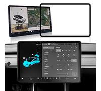 ONKENTET Cadre de protection d'écran compatible avec Tesla Model 3 Model Y 2024 2023 2022 2021 2020 2019 - Protection d'écran pour console centrale - Accessoires d'intérieur (noir)