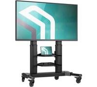 ONKRON Aluminium Support TV Roulettes pour 40" - 80" Ecran & TV, Pied TV sur Roulette Hauteur Réglable, 55 kg, VESA 200x200 - 700x400 mm/ TS2771-B noir G