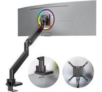 ONKRON Bras Articulé Écran PC et TV 17-57 Pouces, jusqu'à 27 kg, VESA 75x75 à 200x200, Inclinable Pivotant Rotatif G130-B Noir Noir