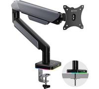 ONKRON Bras Articulé Écran PC & TV de 15-42 Pouces, jusqu'à 15 kg, VESA 75x75 & 100x100, Plein Mouvement G110-BG Gris Noir Noir G