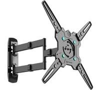 Bras Articulé TV Mural pour 32-65 TV & Ecran jusqu'à 41 kg - Support Mural TV Orientable et Inclinable, VESA 100x100 - 400x400 mm/M4R-B Noir