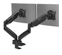 ONKRON Bras Double Ecran PC pour Deux 13-32 Écrans Jusqu’à 10 kg chacun, Support Double Ecran PC VESA 75x75 & 100x100, Bras Articulé Écran Ressort à Gaz, Support Ecran Bureau Noir G160-B