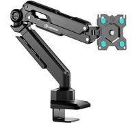 ONKRON Bras Ecran PC 13-34 Pouces, 10 kg, Max VESA 100x100, G90-B | Support moniteur bureau, rotation à 360°, ressort à gaz, inclinable, gestion des câbles, télétravail, création & gaming, noir