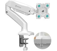 ONKRON Bras Ecran PC pour 13-32 Pouces Poids de 8 kg, Support Ecran PC Bureau Ressort à Gaz avec VESA 75x75 - VESA 100x100 mm, Pied Ecran PC Mouvement Plein, Bras d'Écran Articulé Blanc G80-W